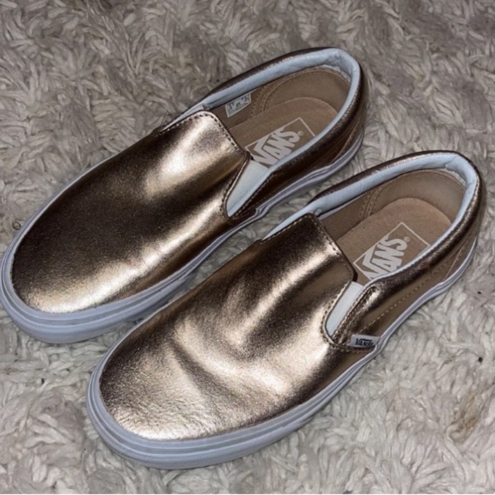 Rose Gold Slip on vans